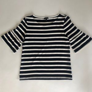 Talbots ruffle sleeve tee shirt